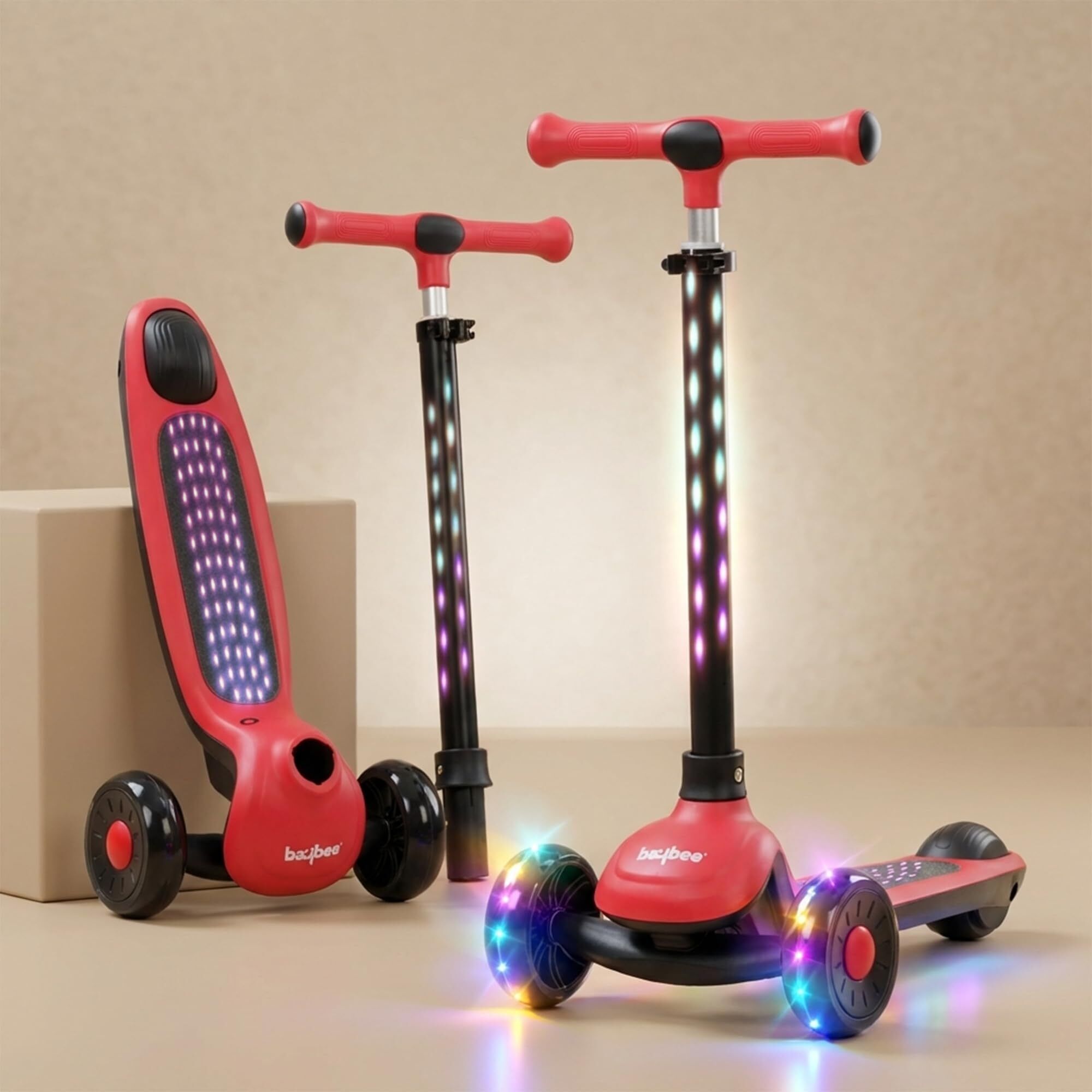 baybee Kick Scooter for Kids|3 Wheel Kids Scooter with 3 Height Adjustable & LED Lights-picture-34