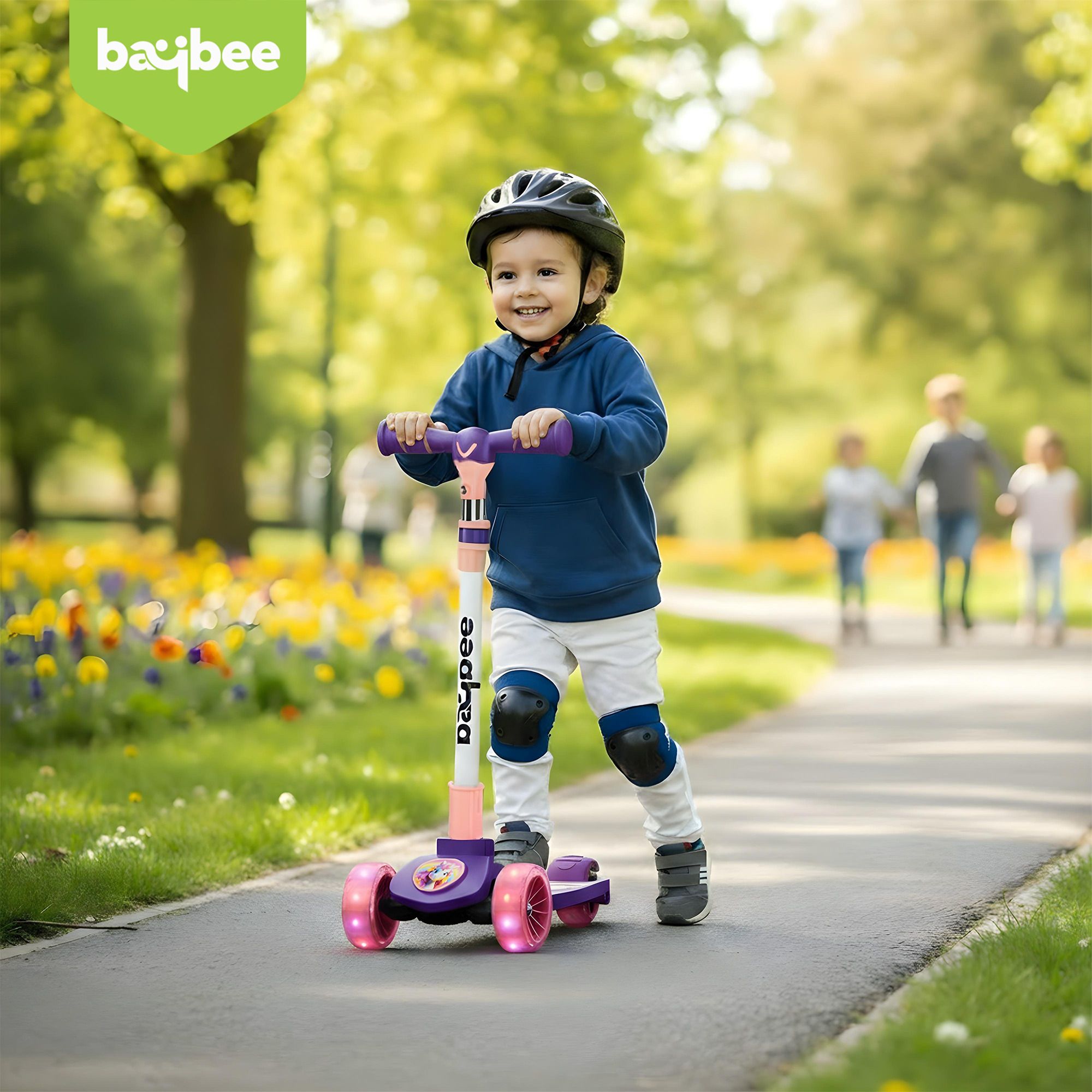 Kitty Kick Scooter for Kids 3 Wheel Baby Runner Skate Scooter with LED PU Wheels-image-29