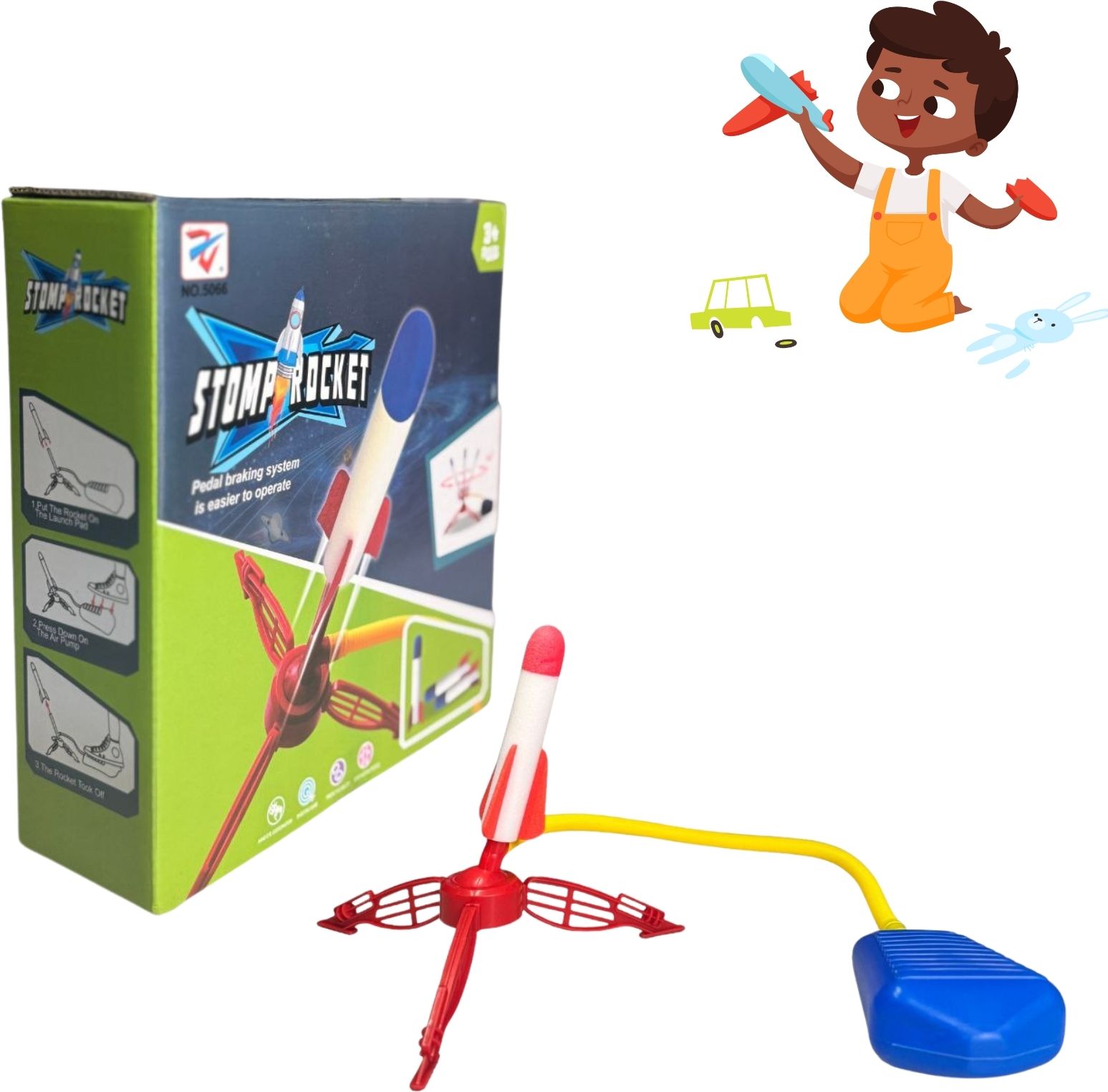 Stomp Jump Rocket Foam Launcher High Altitude Outdoor Fun Toy for Kids-image-37