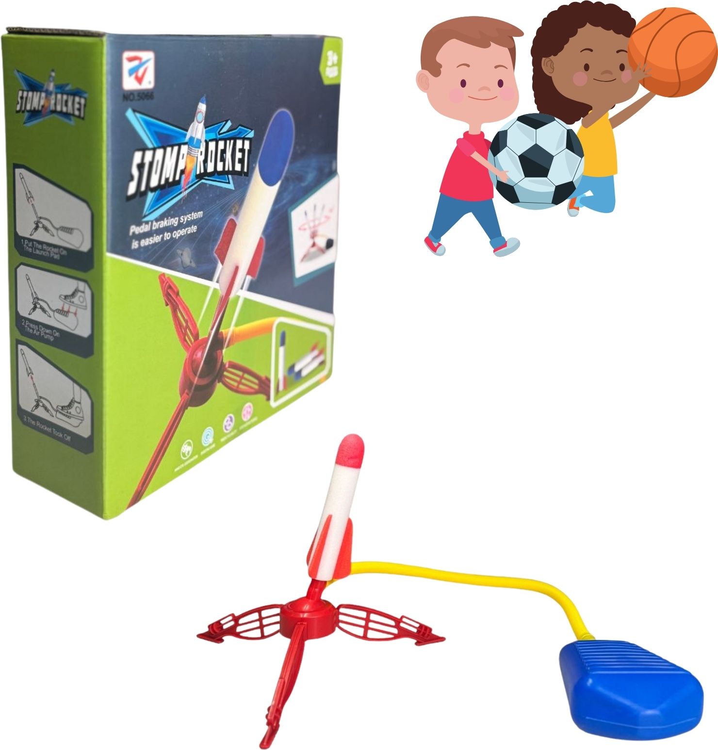 Stomp Rocket Jump Toy Set | Adjustable Foam Rocket Launcher for All Ages-image-34
