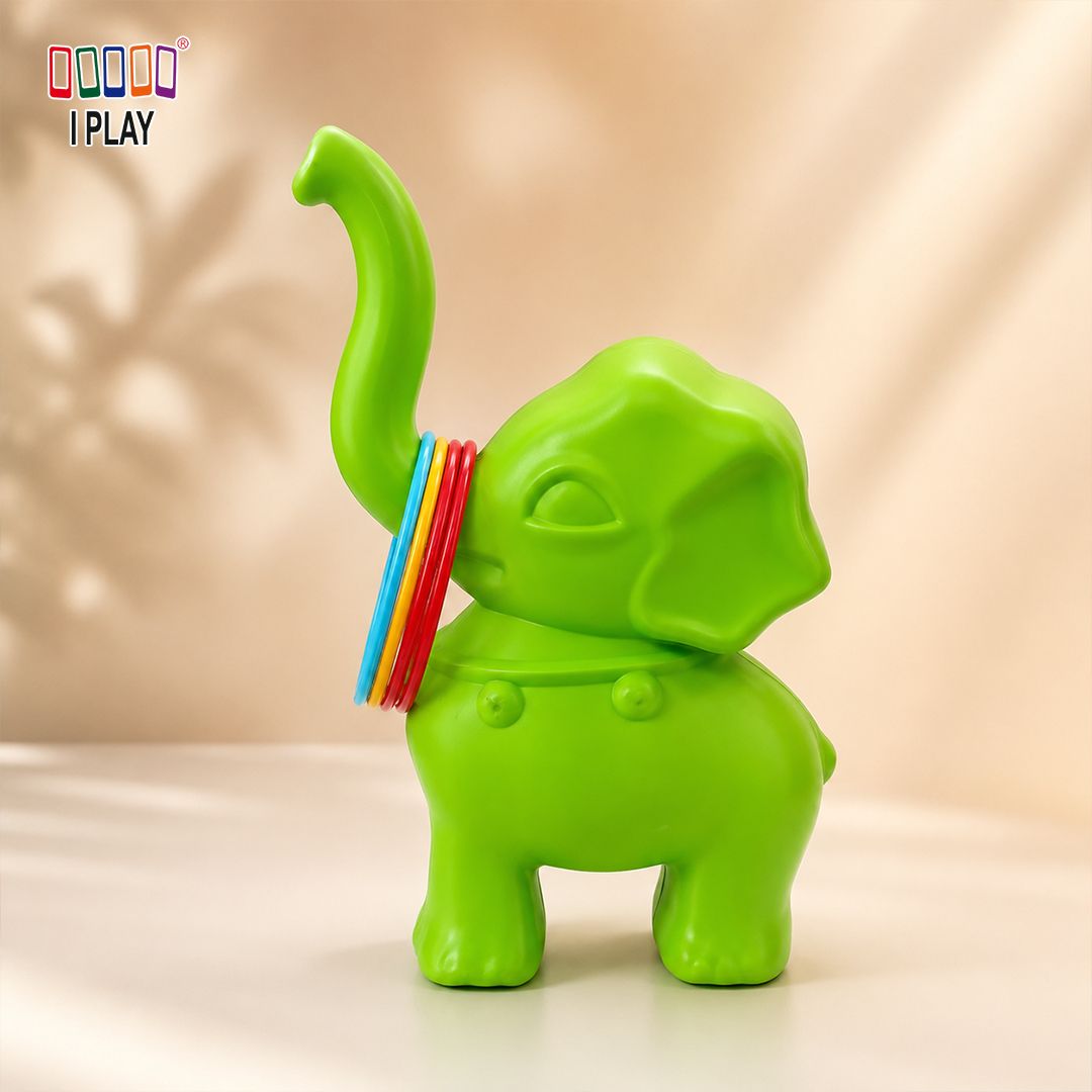 i play Kids Ring Toss Game Toy with Elephant Design Indoor Outdoor Activity Set-picture-31