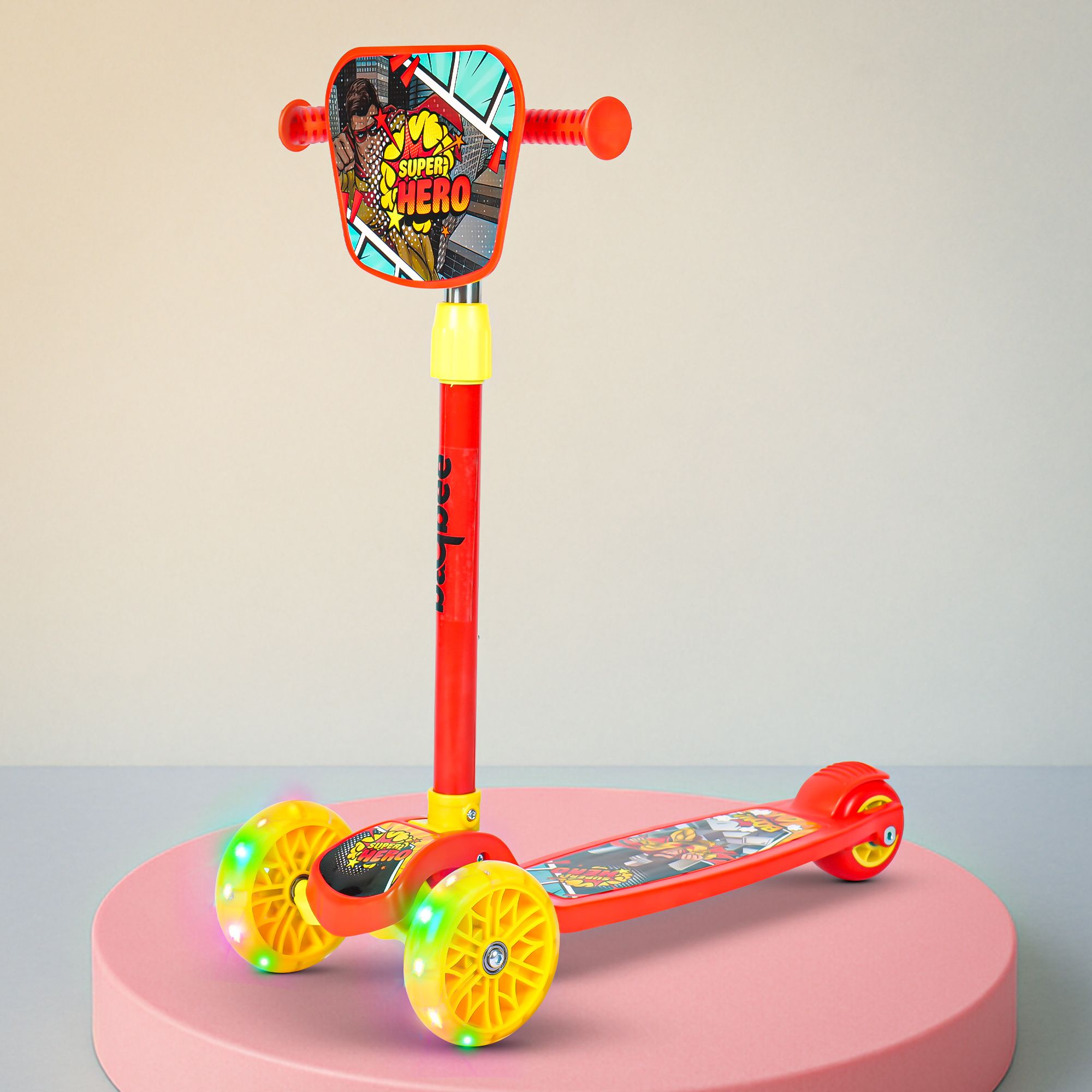 baybee Zypher Kids Kick Scooter for Kids Baby Runner Skate Scooter with LED PU Wheels-picture-39