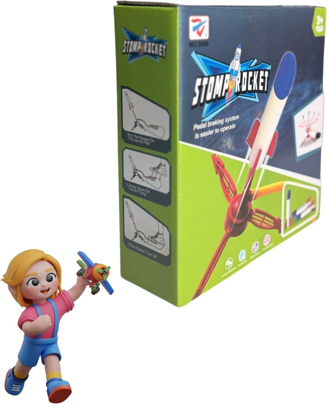 Rocket Launcher for Kids with 3 Foam Rockets Air Rocket Launcher-image-44