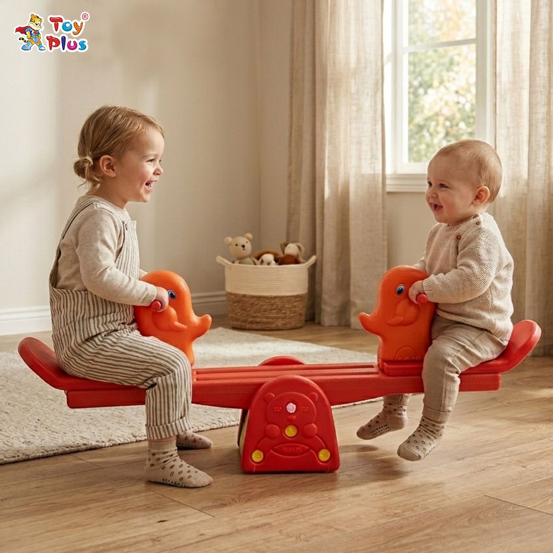 toy plus Kids See Saw Rocker Elephant Design Baby Seesaw 1-5 Years Play Toy-picture-33