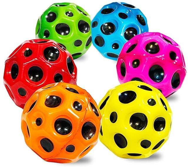 Moon Ball for Kids ,Soft Rubber Bounce Ball Throw Ball - Size: 1