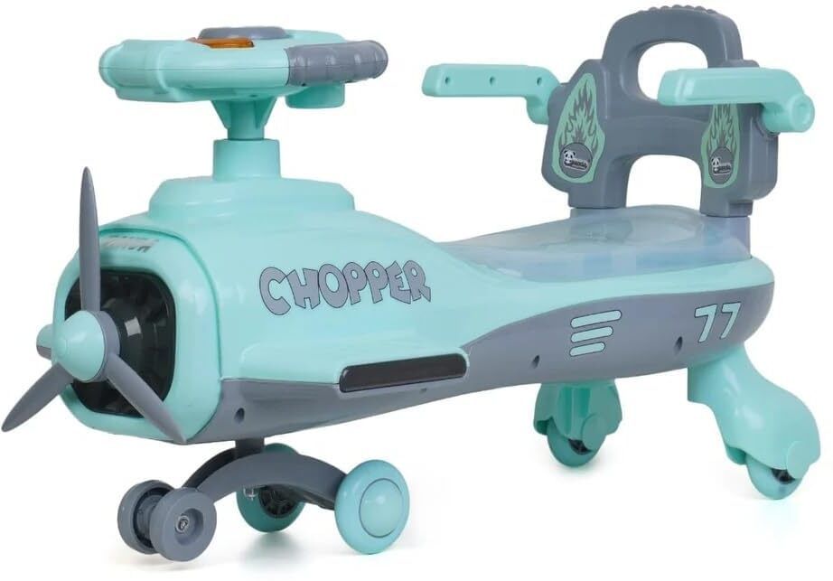 Plane Chopper Car Non Battery Operated RideOn Music LED Light Backrest 2+ Years