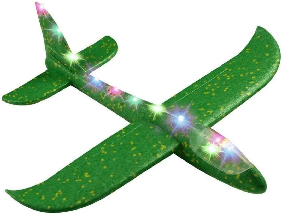 Foam Plane with Light Throwing Foam Plane, Dual Flight Mode Foam Plane for Kids
