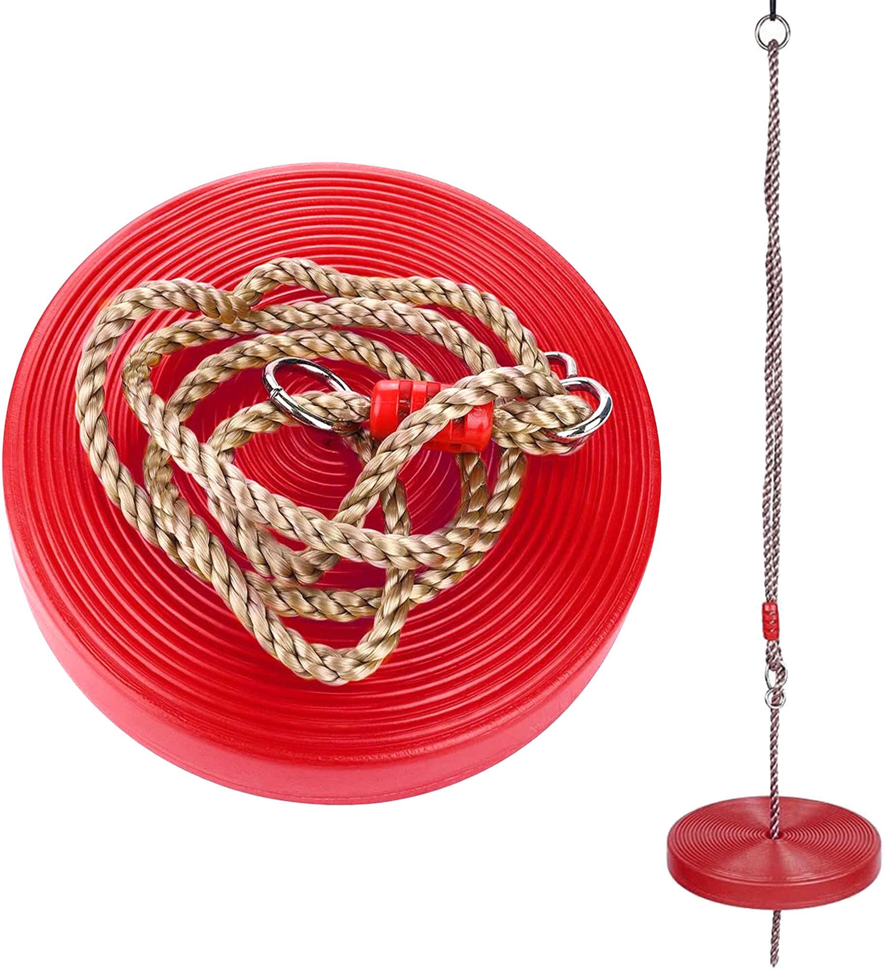 Height Adjustable Plastic Disc Swing, Fun for Kids Indoors and Outdoors-image-39