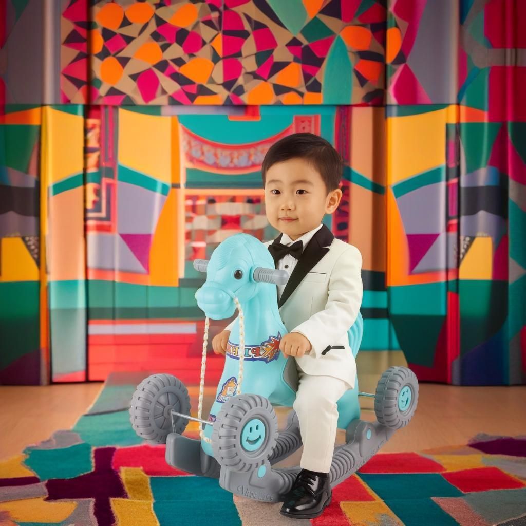 toyprofessor Boy's and Girl's 2 in 1 Baby Horse Rider/Rocker for Kids 1-3 Years Birthday Gift-picture-37