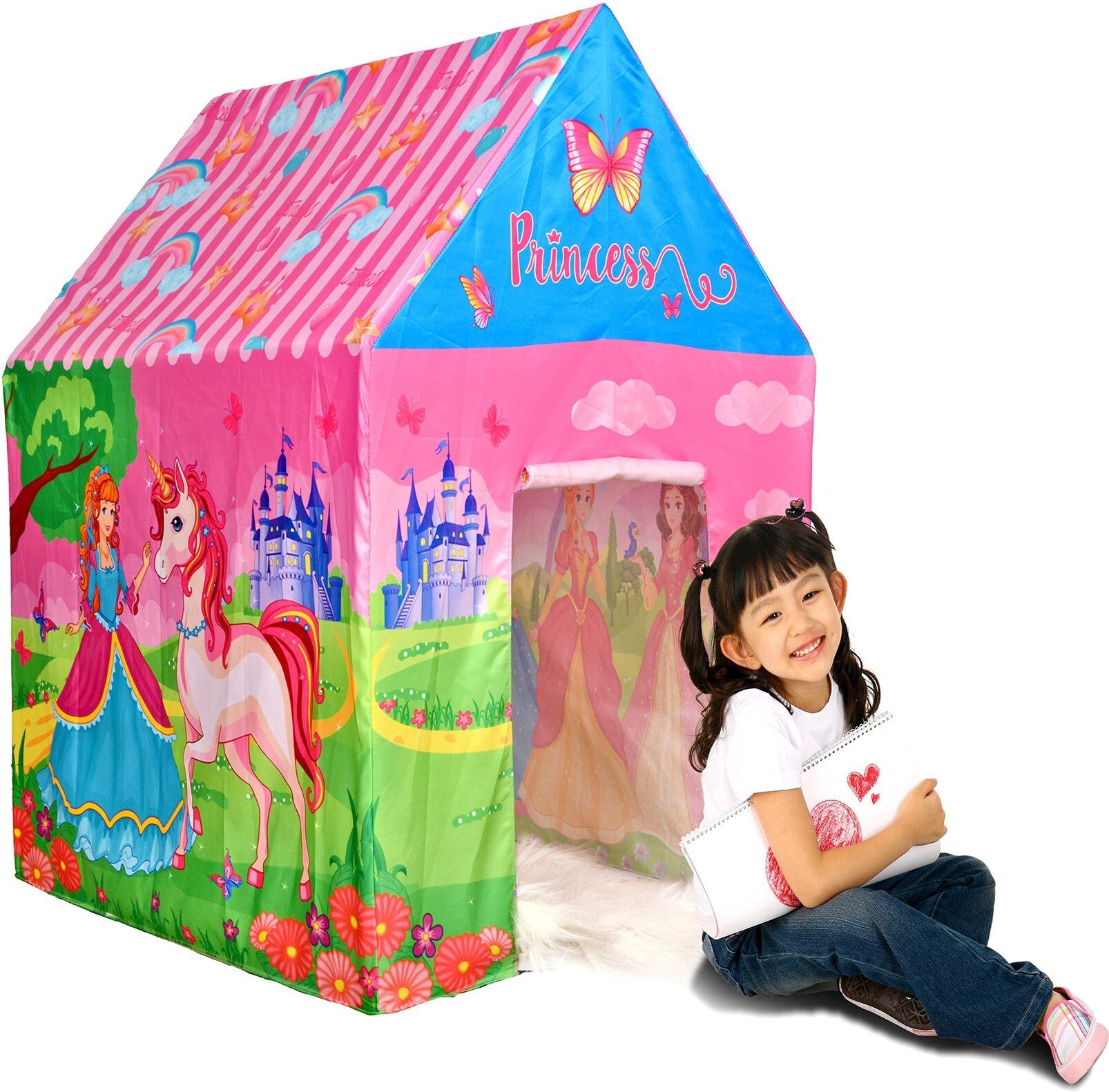 Jumbo Size Extremely Light Weight , Water Proof Kids Play Tent House for 3 to 8 Year Old Girls and Boys (ice house)-image-2