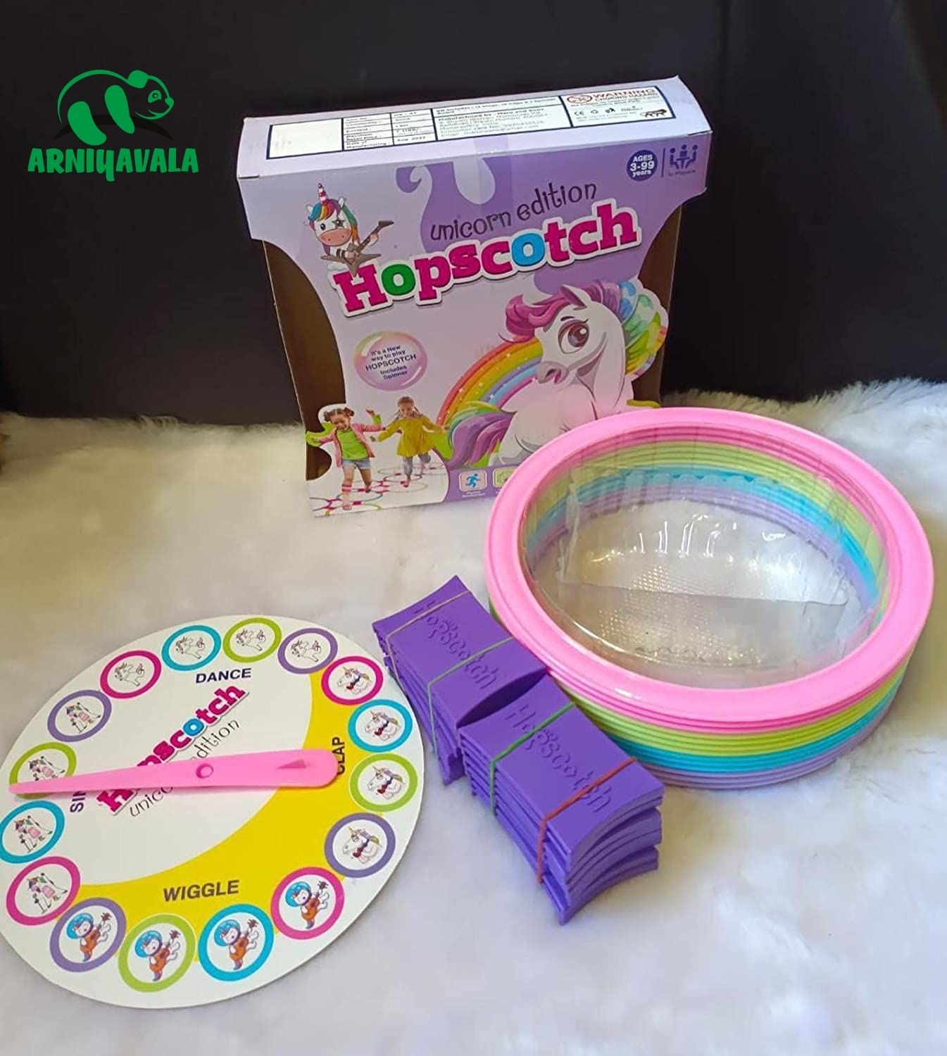 Hopscotch Ring Game 13 Multi-Colored Plastic Rings and Connectors