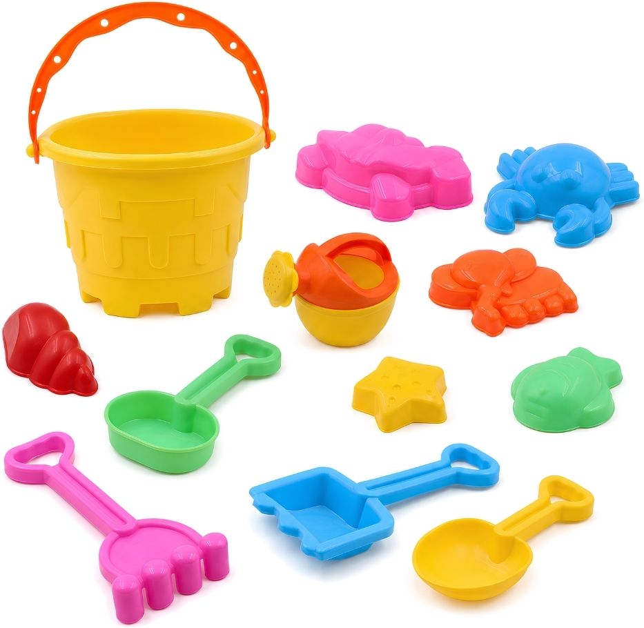 bebright Beach Toys for Kids Sand Bucket Set with Spade, Rake & Molds-picture-23
