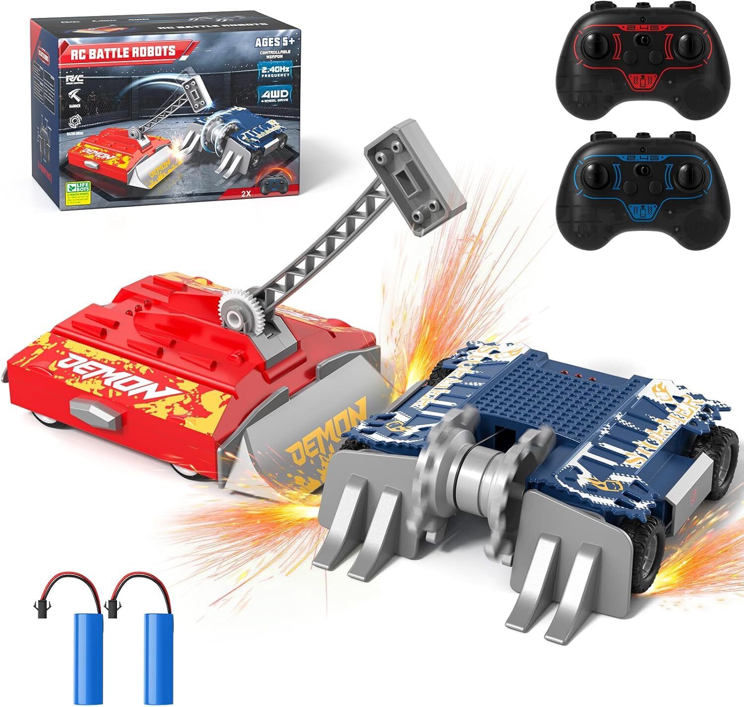 Remote Control Battle Robots, RC Fighting Robots Toys for Kids, Combat Robot-image-41
