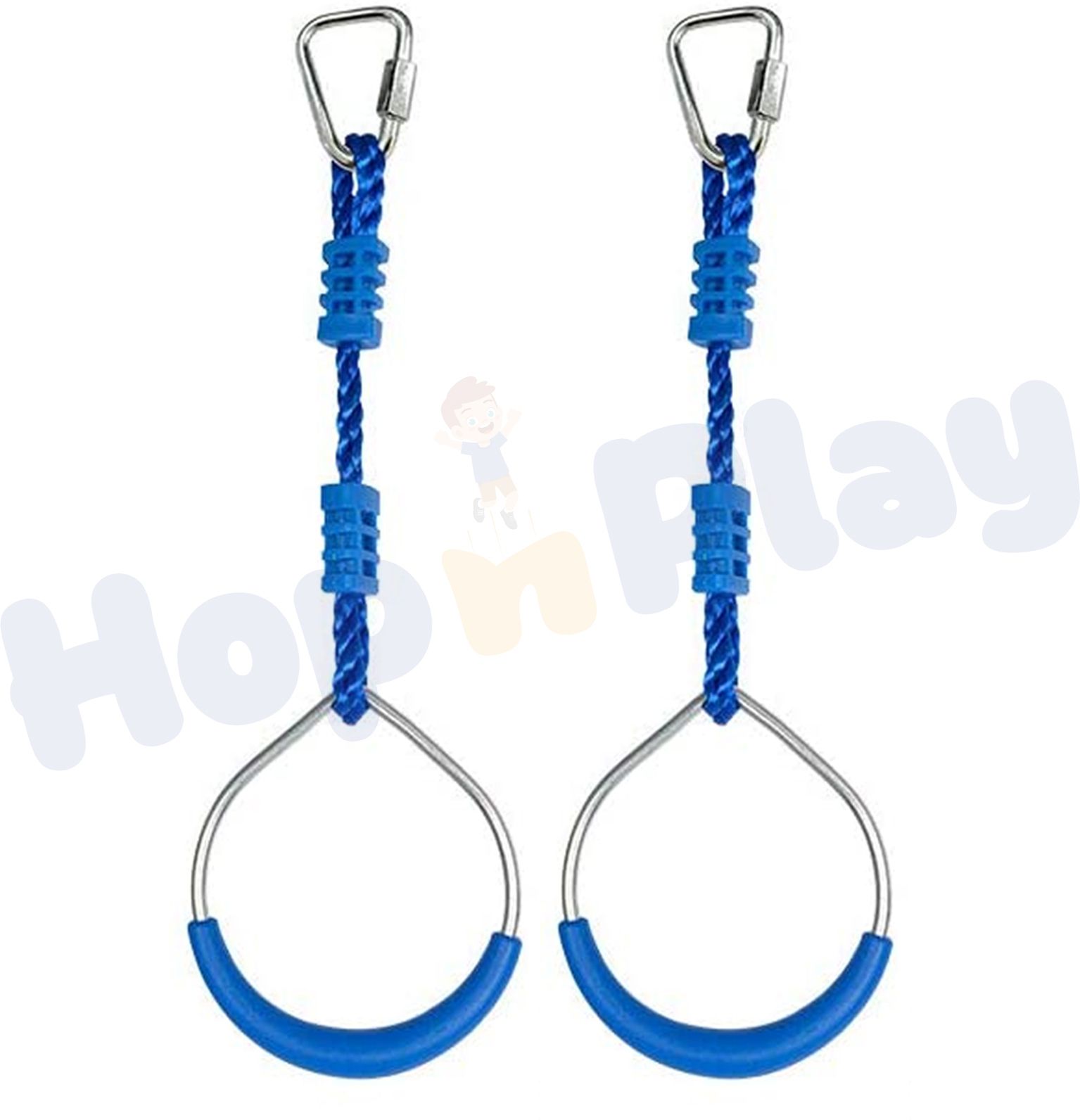 Kids Hanging Gymnastic Fitness Rings Set - Indoor & Outdoor