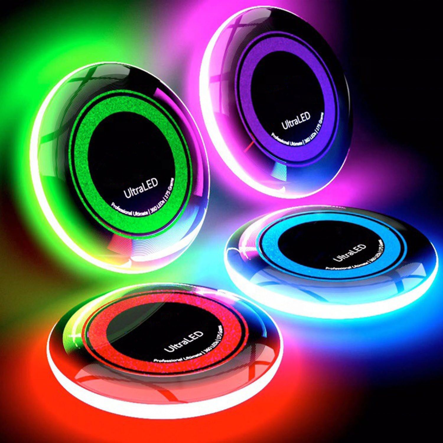 Led flying disc frisbee for kids adults | glow in dark outdoor sports toy