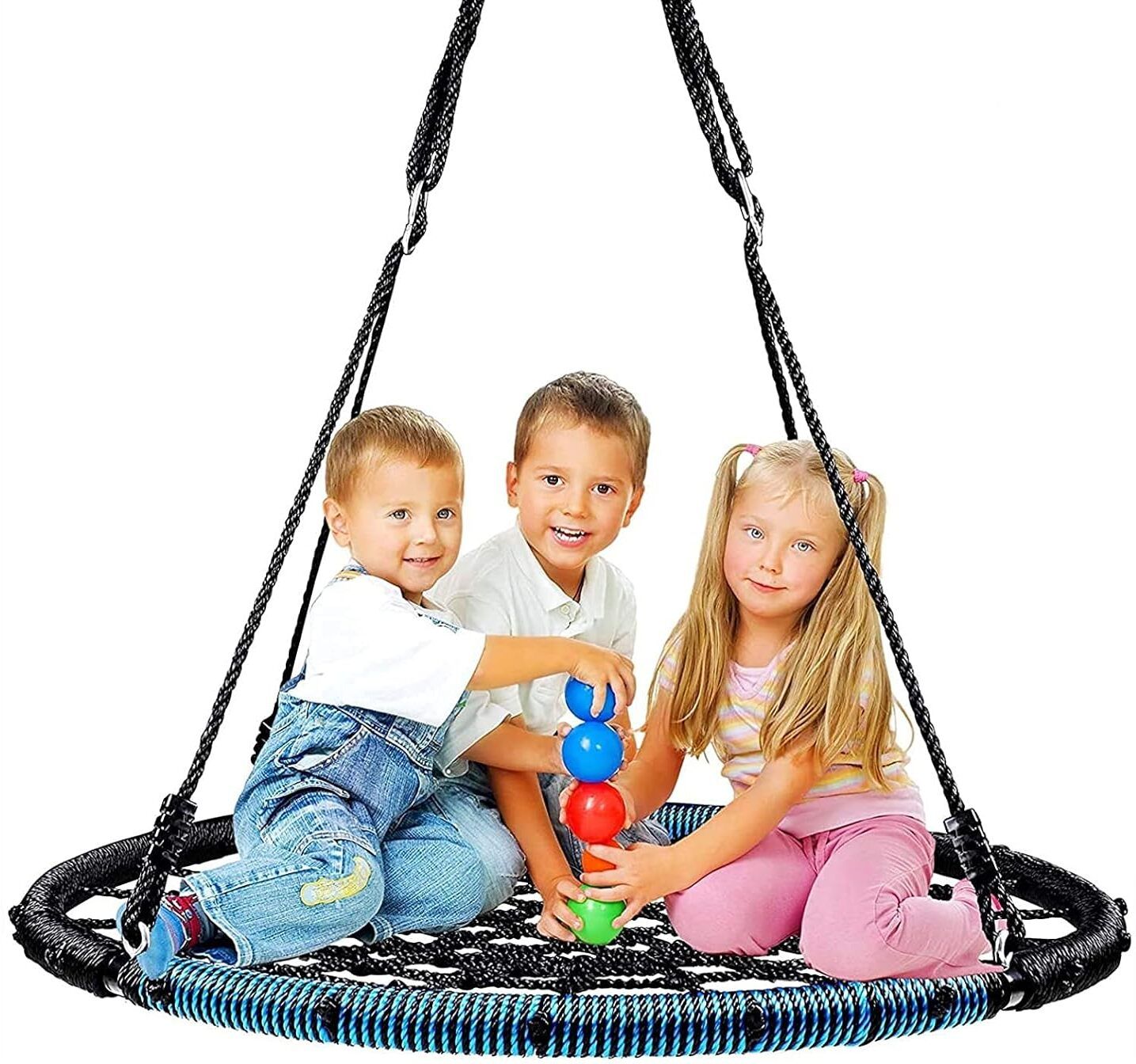 iris 38" Saucer Tree Swing Spider Web for Kids & Adults, 400 lbs Weight Capacity-picture-15