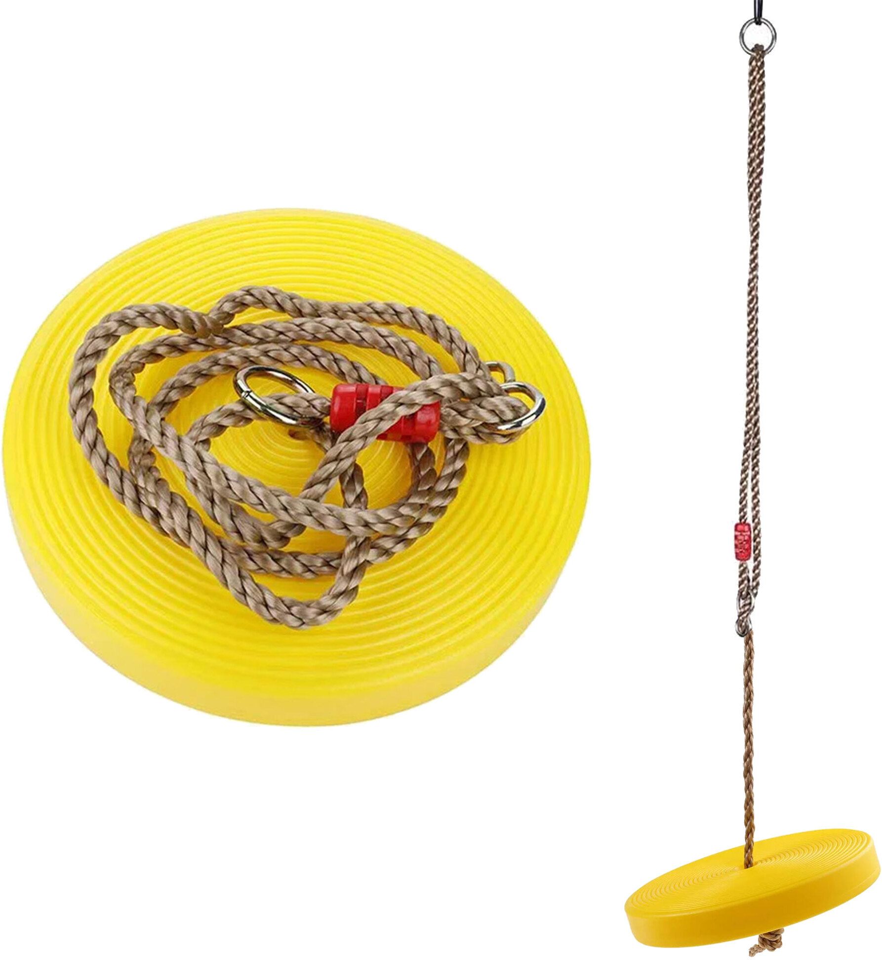 Height Adjustable Plastic Disc Swing, Fun for Kids Indoors and Outdoors-image-44