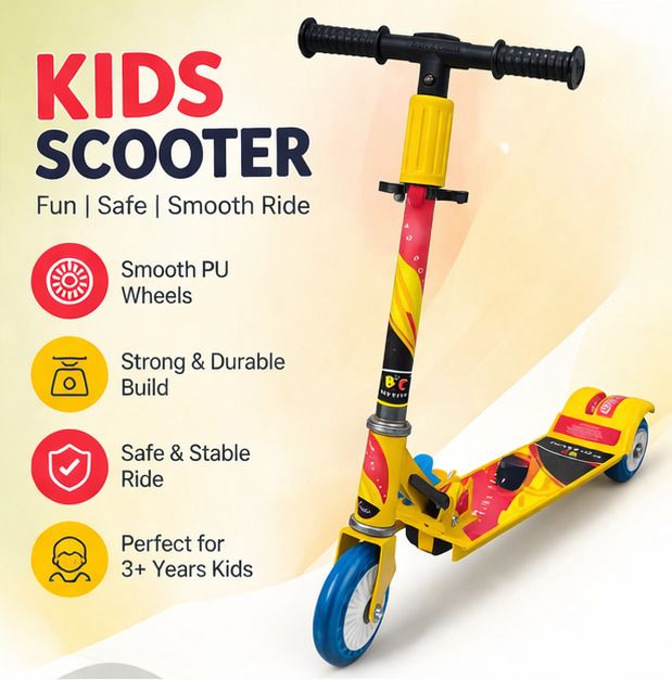 Kick Scooter | 3 Height Levels| Strong & Safe Scooter for Boys & Girls-image-10