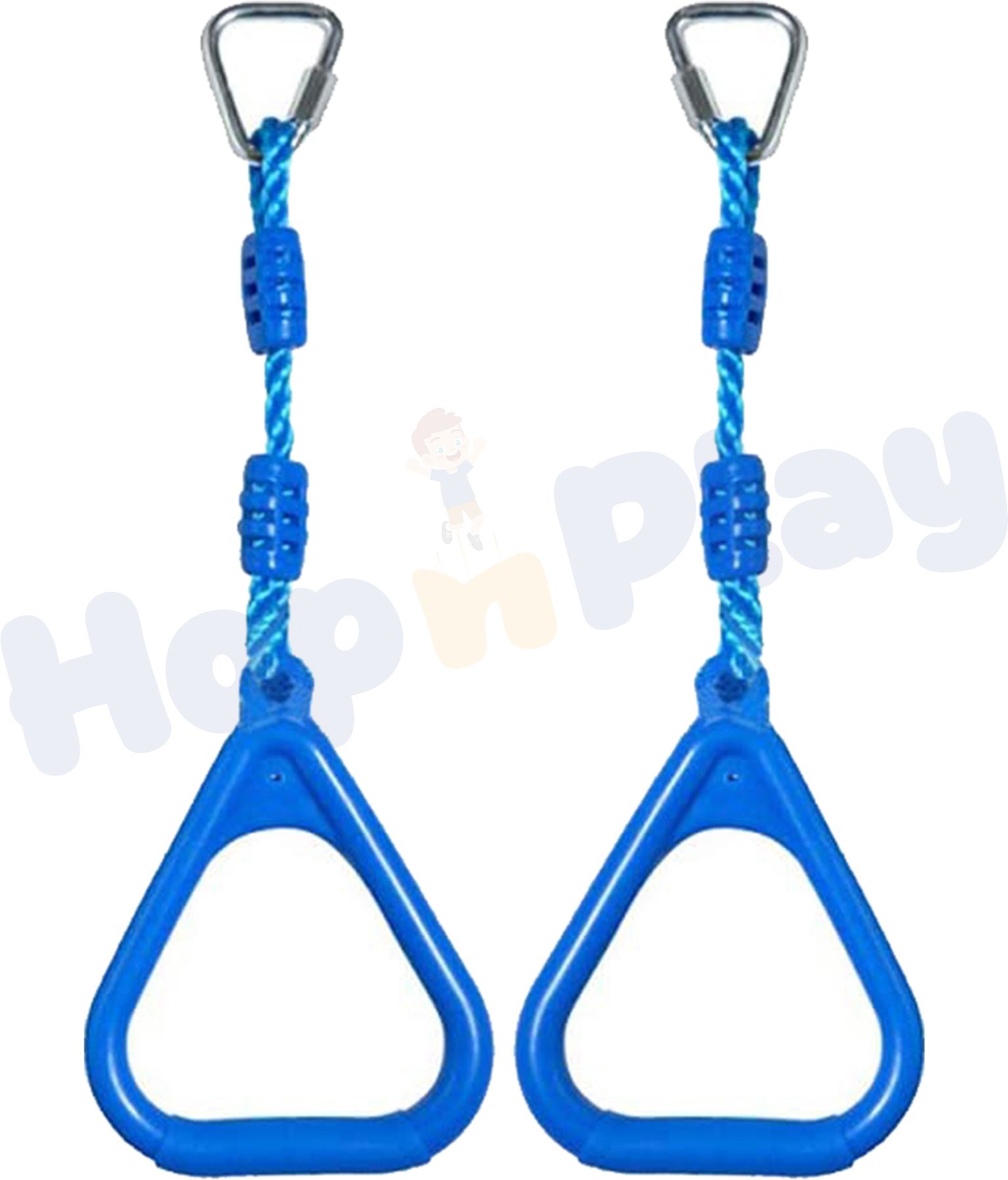 Kids Hanging Triangle Gymnastic Fitness Ring Set - Monkey Bar Rings