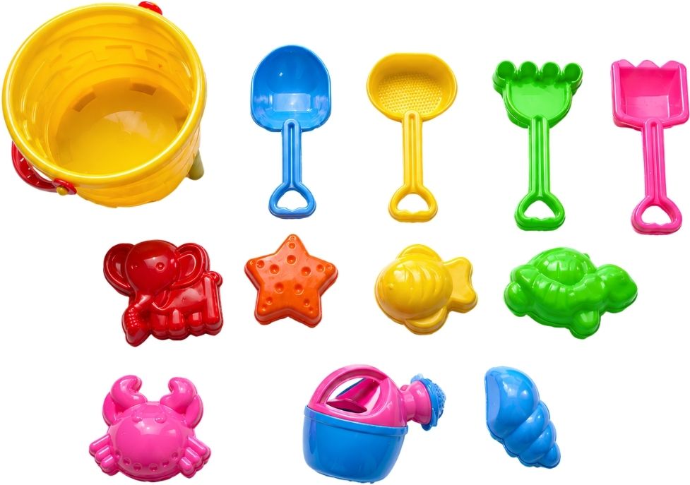 bebright Bucket Sand Toy Set for Kids with Animal Molds, Spade & Rake-picture-20