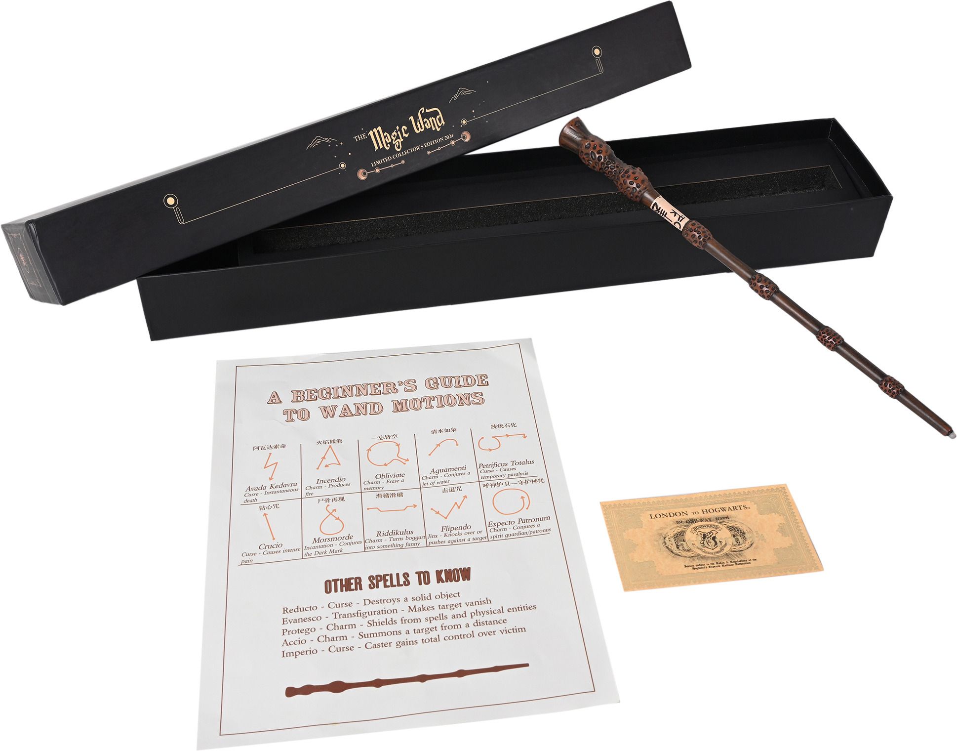 Illuminating Harry Potter Wand - Magic Wands with Premium Wand Stand