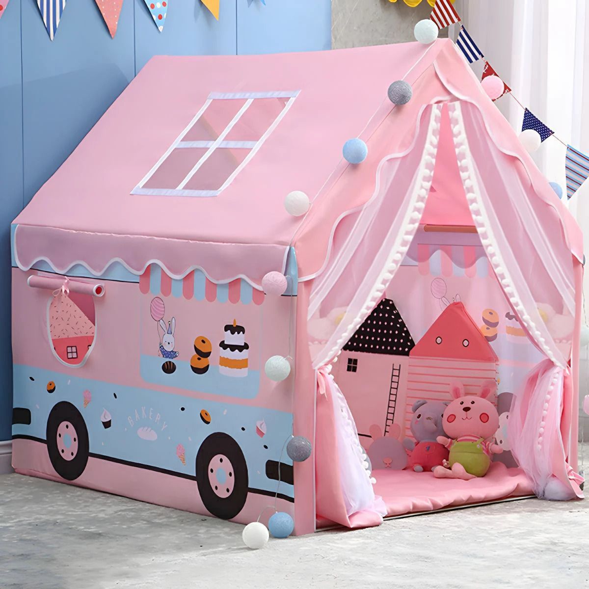 sukan tex "Sweet Bakery bus Kids Play Tent house"-picture-28