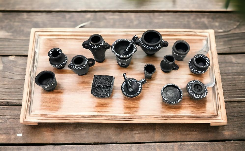 Terracotta Miniature Kitchen Set Black-image-13