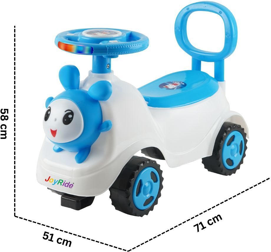 Roady Manual Push Ride On & LED Lights & Music | Backrest-Storage |Boys & Girls