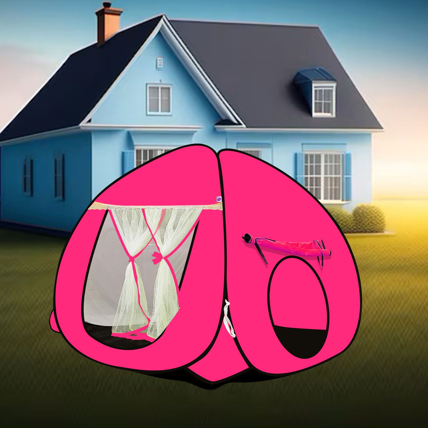 silver shine Foldable delightful patterns Popup Kids Play Tent House for Multi Purpose-picture-14