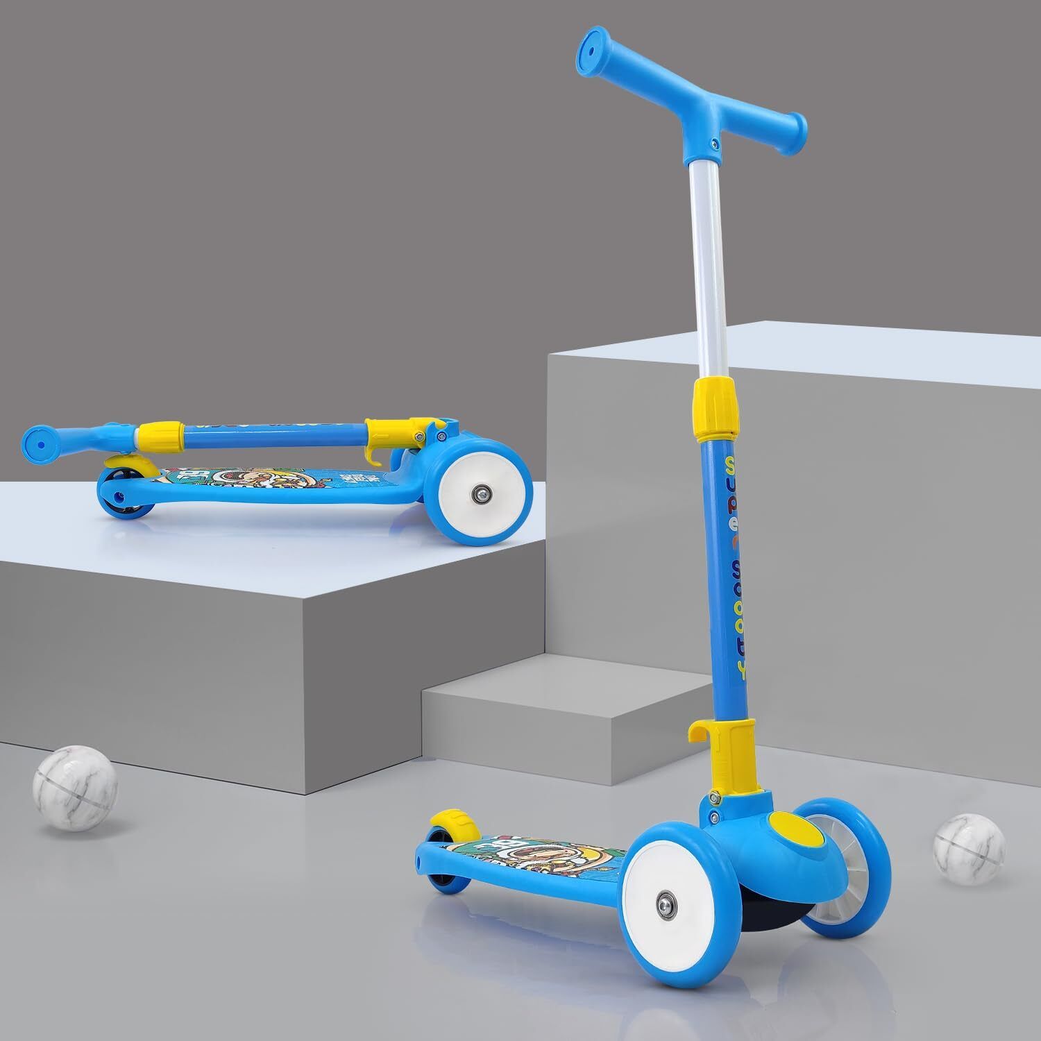 right search Kids 3-Wheel Kick Scooter | Adjustable Height, Foldable Toddler Scooter-picture-7