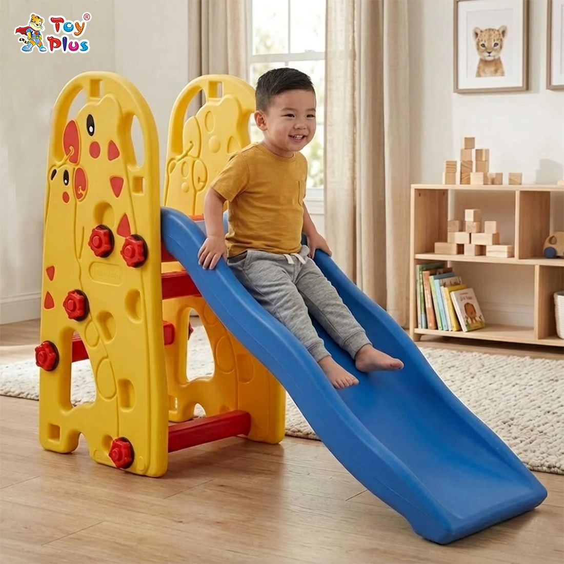 Kids Slide Giraffe Design Baby Slide Indoor Outdoor Play Equipment-image-22