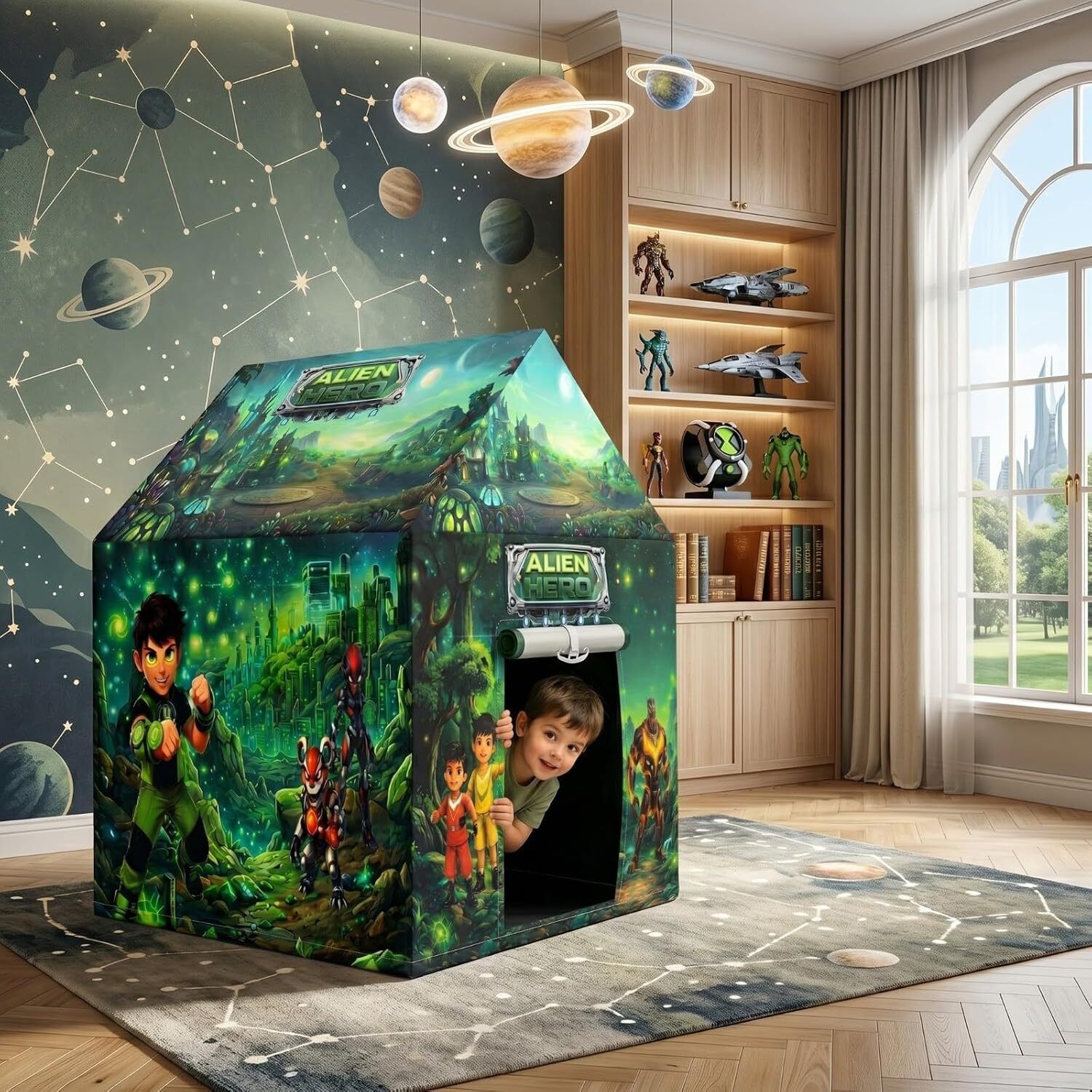 nutriverse Kids Alien Hero Theme Play Tent House-picture-9