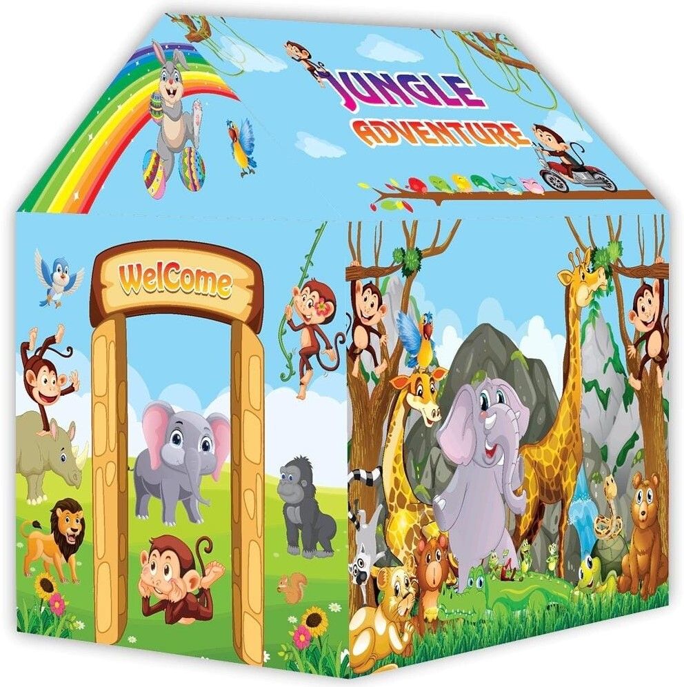 Kids Jungle Adventure Play Tent House Foldable Indoor & Outdoor-image-38