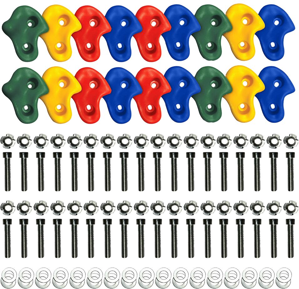 Kids Adventure Climbing Holds 18Pcs DIY Wall Grips for Indoor & Outdoor Play-image-47