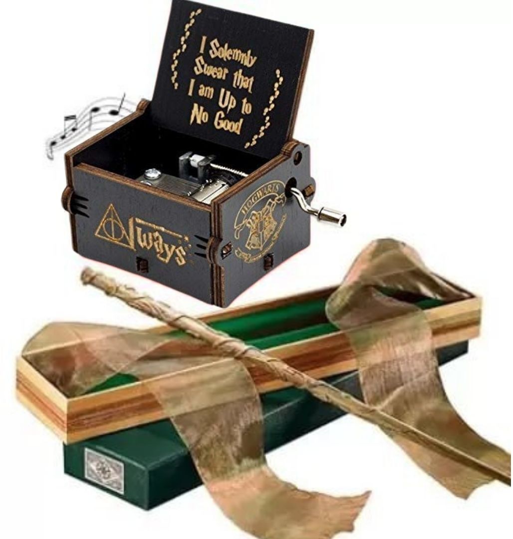 Harry Potter Hermoine Magic Wand with Harry Potter Wooden Music Box for Kids