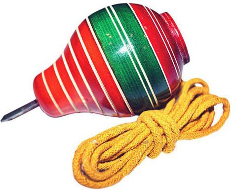 Bongaram -2Tops & 2Threads-Old School Game -Spinner - Mind Game for Kids(BV)