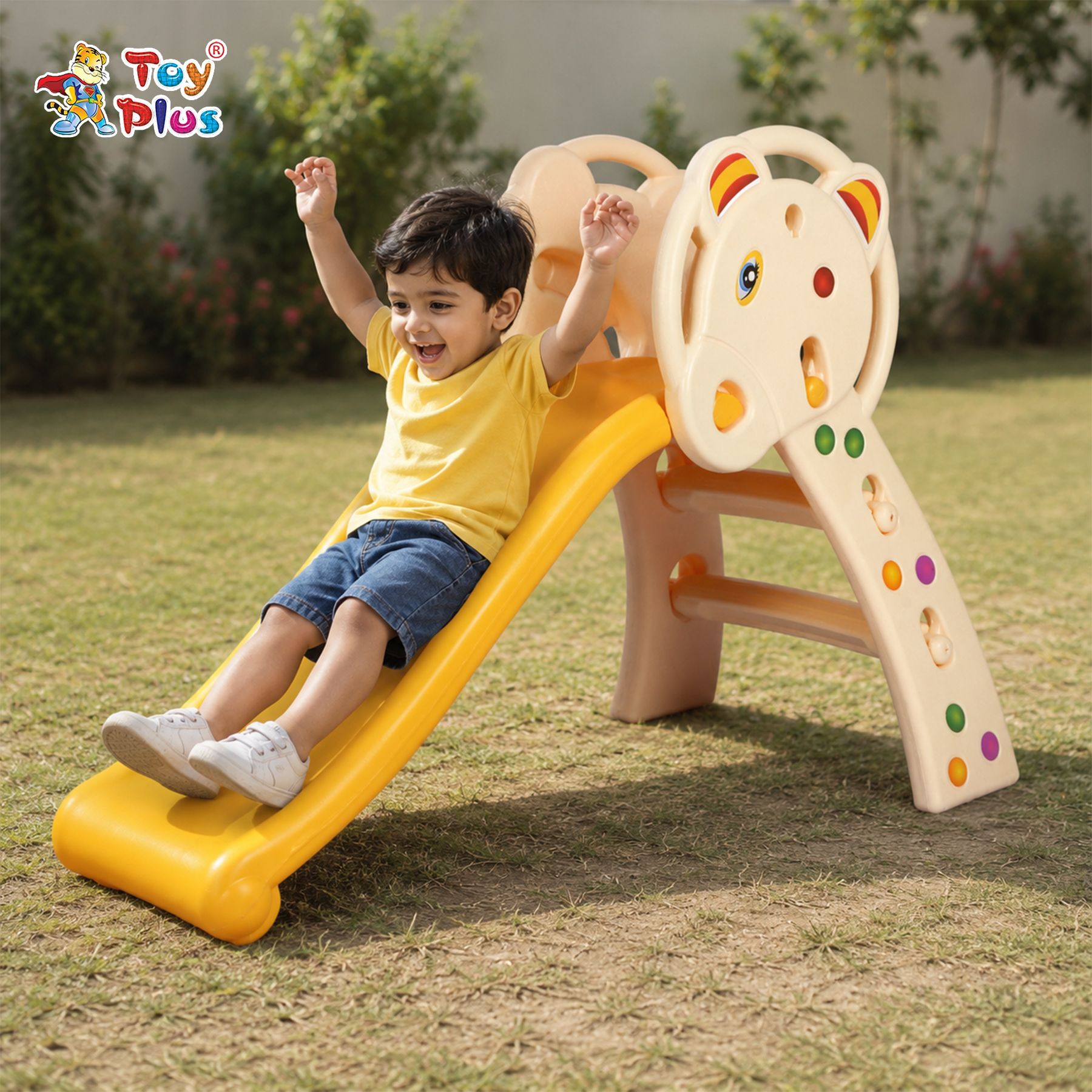 toy plus Kids Fun Play Slide for Toddlers Durable Plastic Indoor Outdoor Toy-picture-30