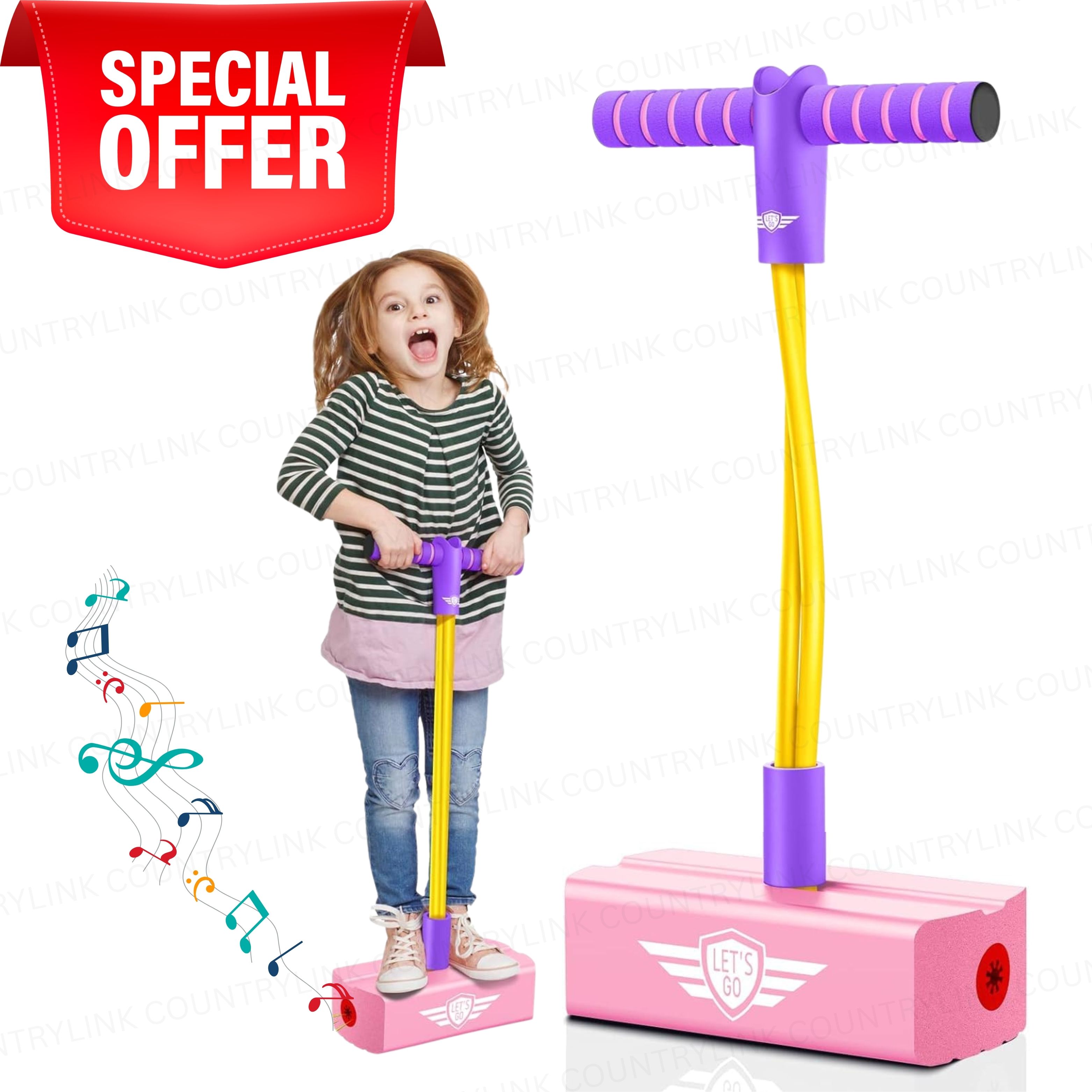 countrylink Jumpins Kids Foam Pogo Stick Indoor Balance Trainer Safe Jump Fun Toy-picture-49