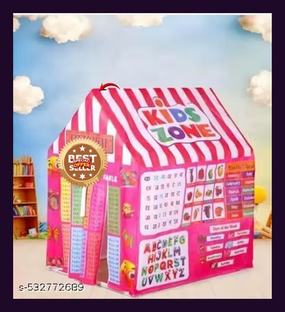 valam enterprise PATHSHALA PLAY TENT Large Portable Kids Playhouse Waterproof Durable Easy Setup-picture-13