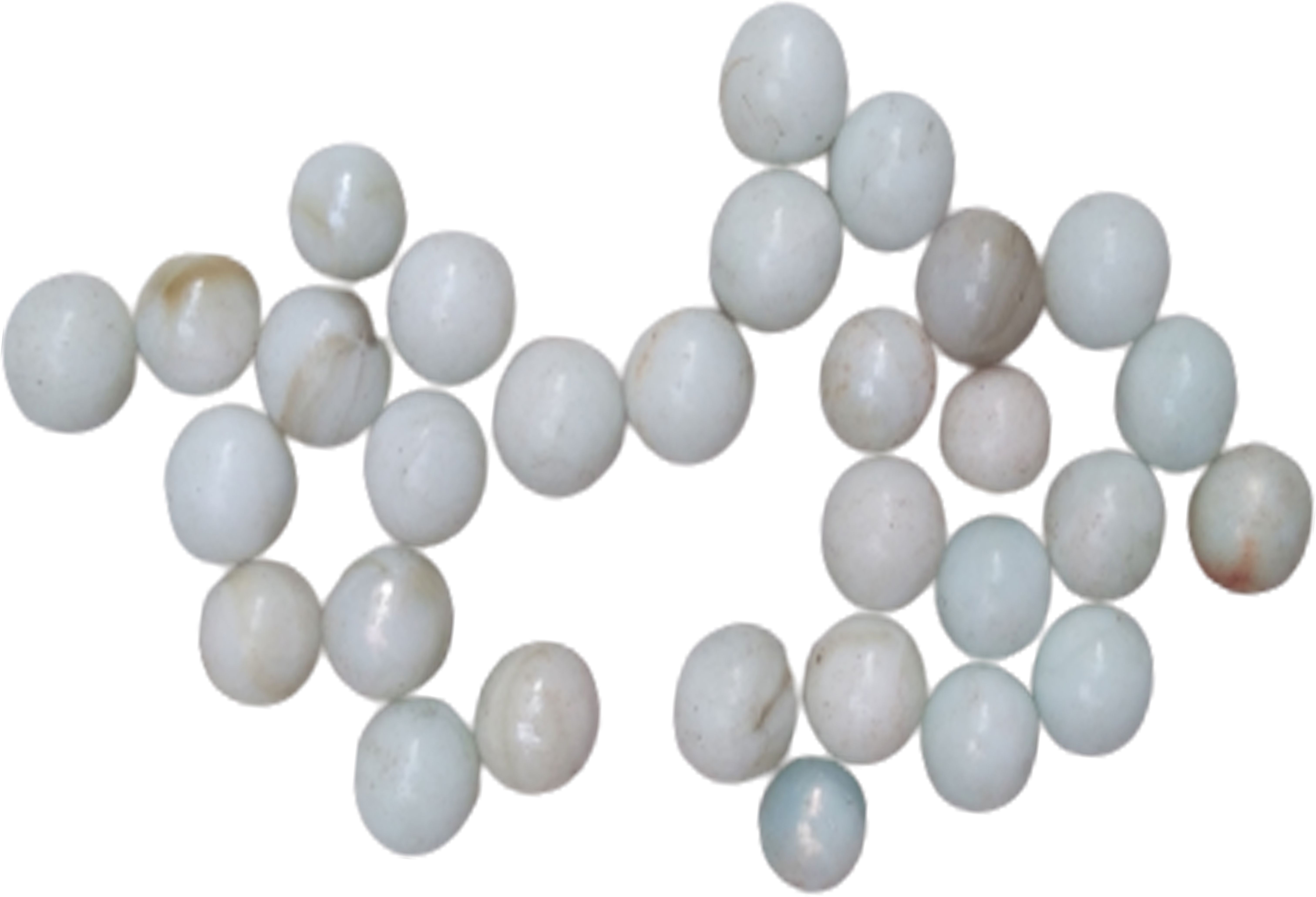 30 Piece Mix Milky Colour Kanche Marble Glass Ball Goli in Outdoor Toy