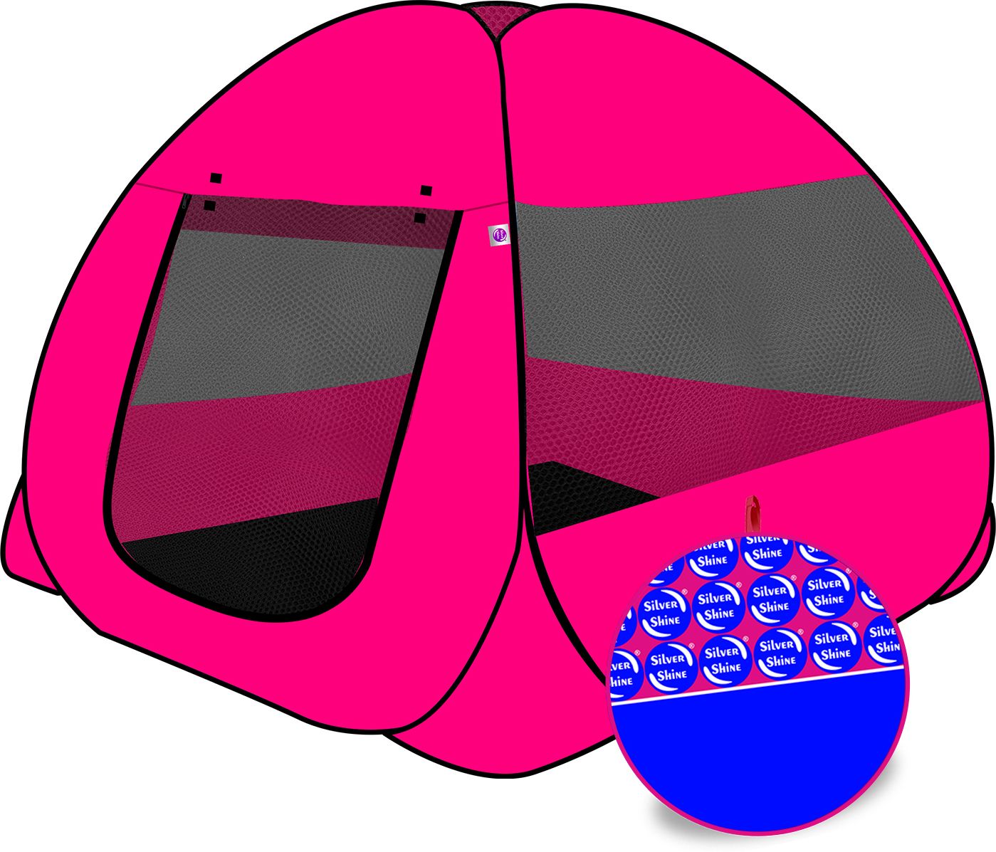 Pink Patterns Popup Kids Play Tent House Foldable-image-46