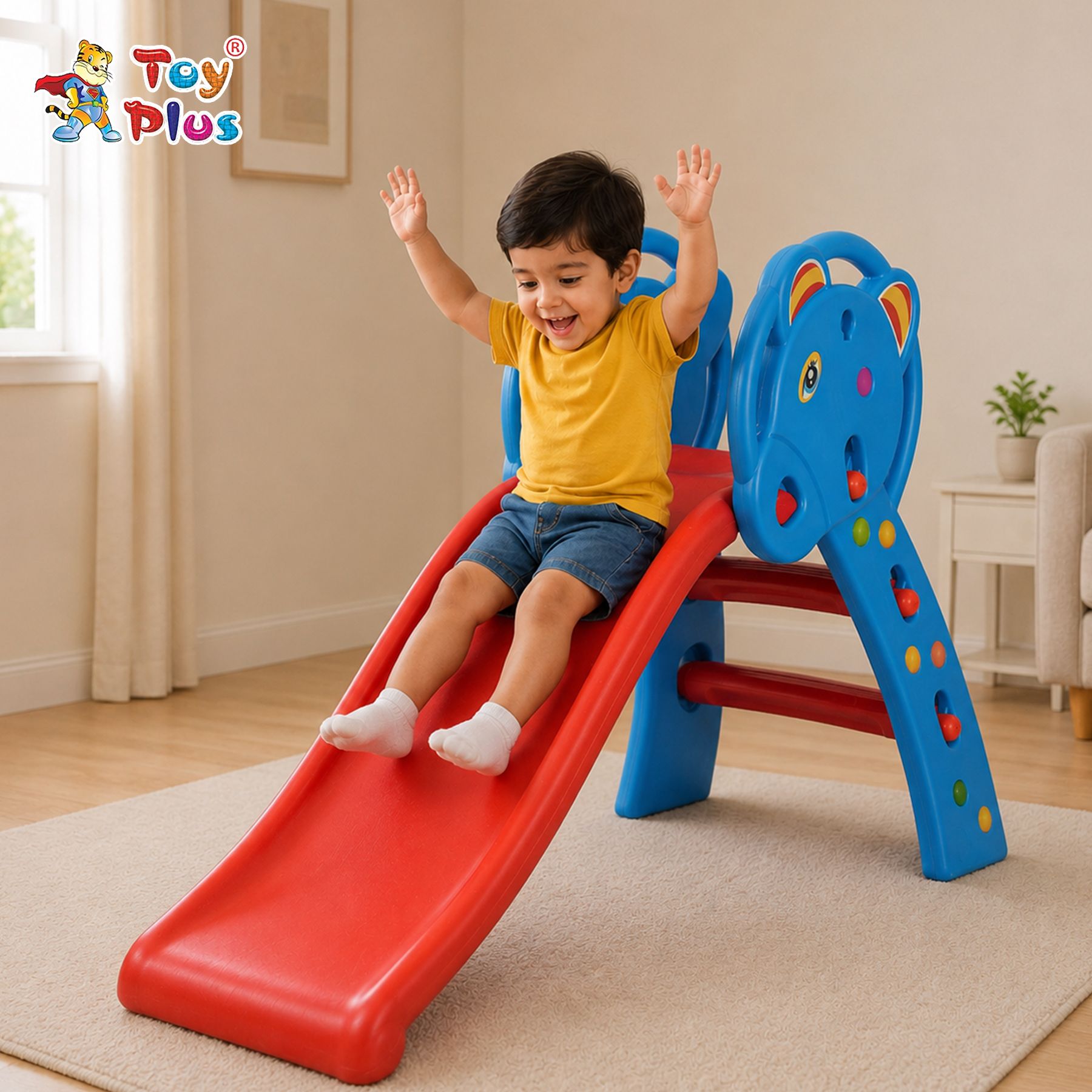 toy plus Indoor Outdoor Toddler Slide for Kids Lightweight Durable Play Equipment-picture-32