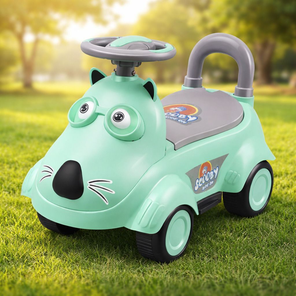 New One Baby Ride On Car with Handle | Cartoon Kids Push Toy Car |kids-image-39