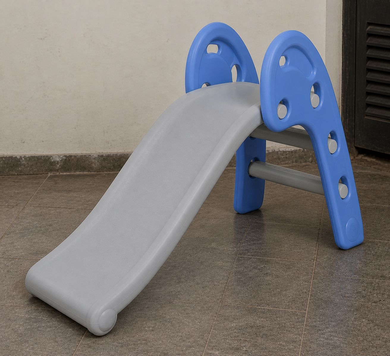 Baby Slide - Garden Slide in Dolphin Shape Along with One Basketball for Kids-image-26