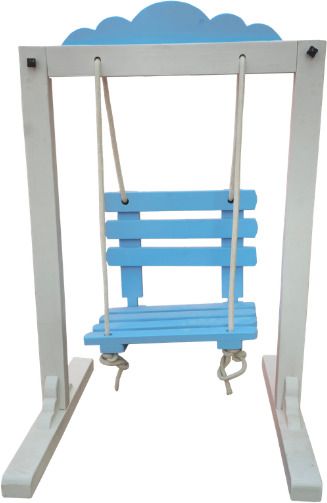LITTLES HEAVEN Kids Indoor Swing Chair | Wooden Baby Swing with Cushion Seat-image-1