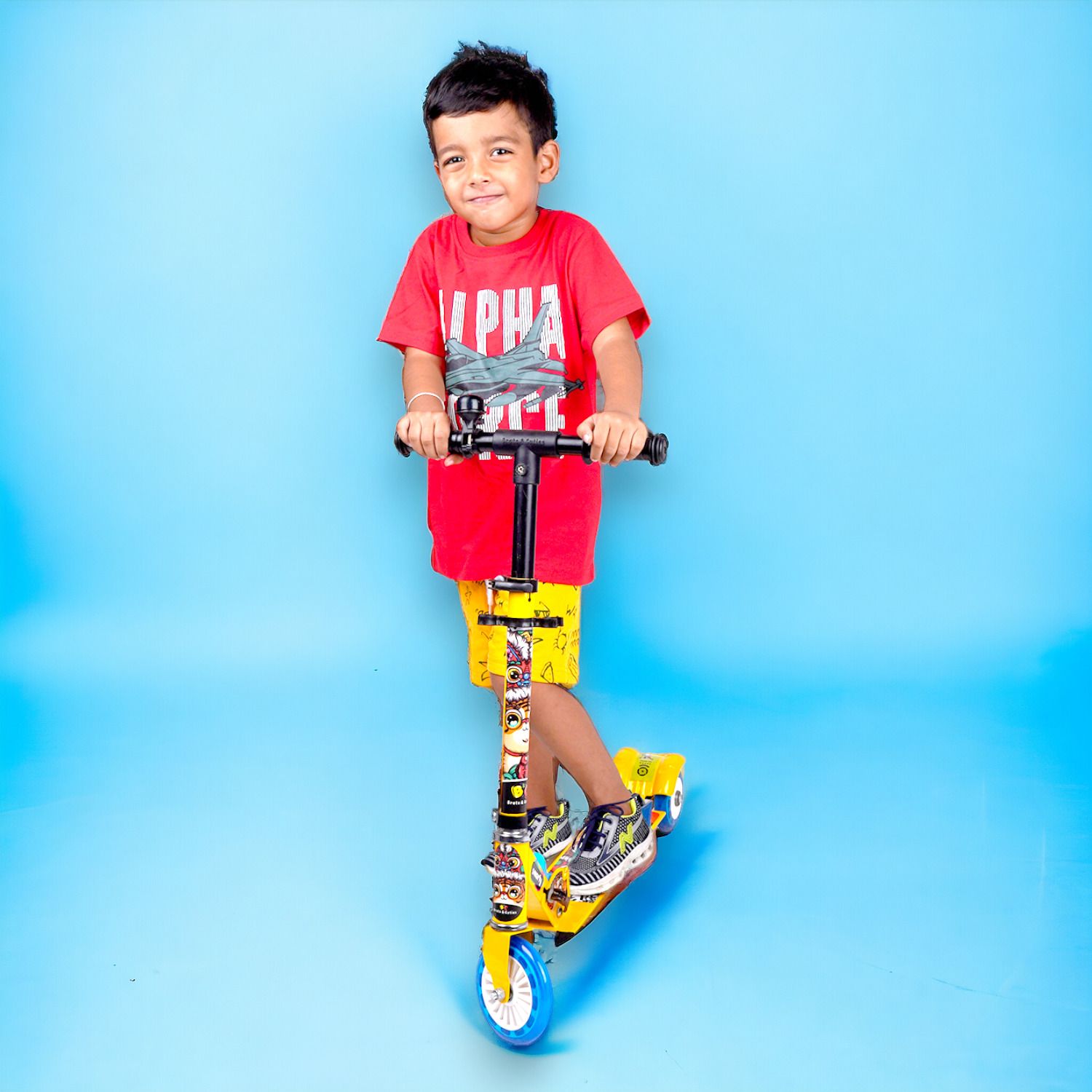 timerider kids kick scooter for girls & boys for 2-6 years with brakes min weight 70kgs Kids Scooter-picture-10