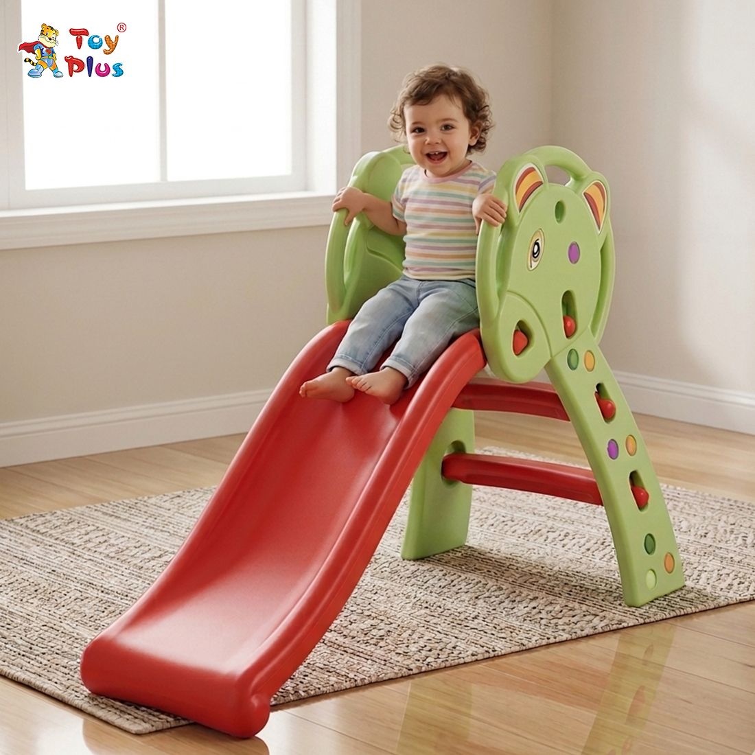 Kids Slide with Ladder Plastic Indoor Outdoor Play Slide Toy-image-17