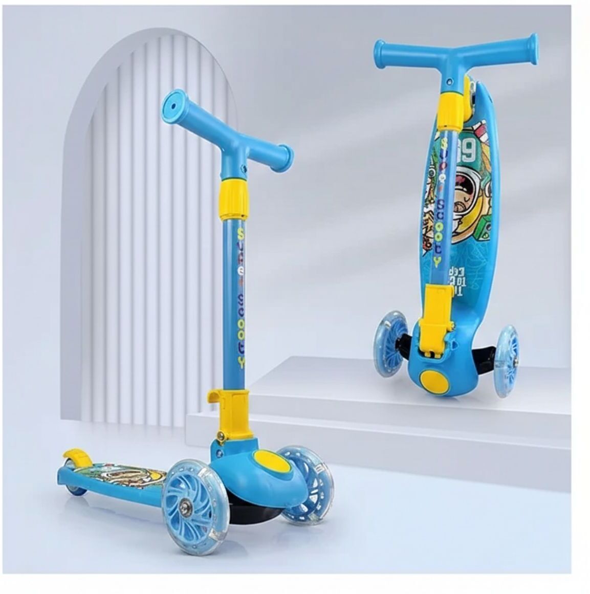 joyride Smart Kick Scooter three-wheel design | 3 Level Adjustable Height & LED lights-picture-1