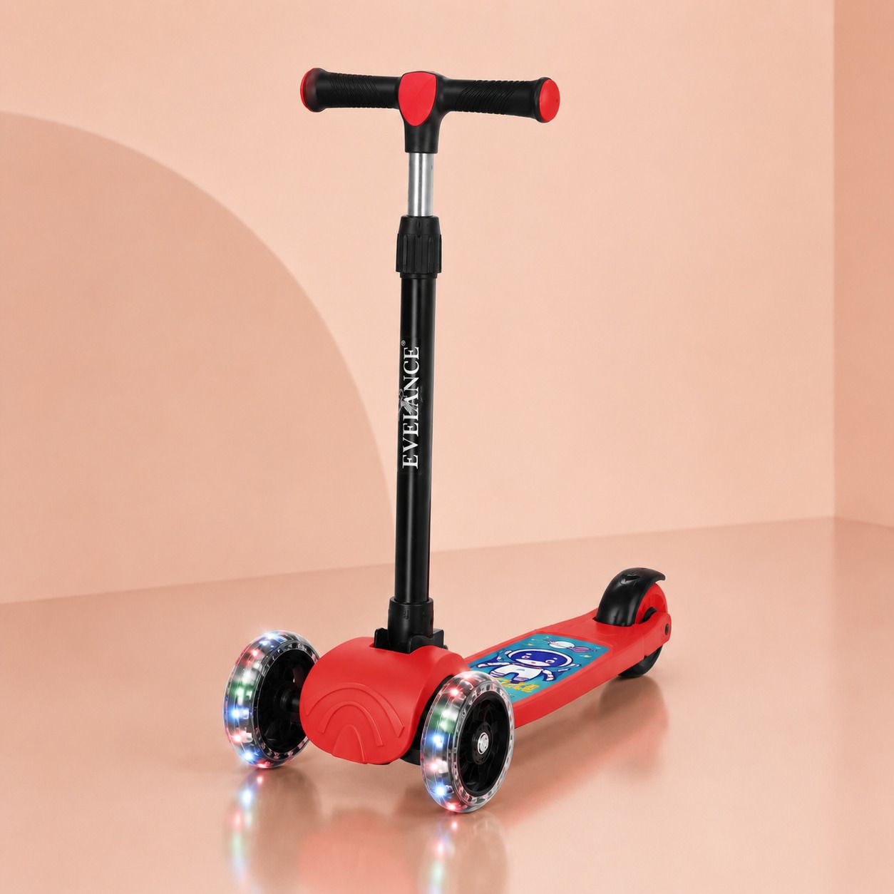Rocket 3-Wheel Kick Scooter 4 Kids Adjustable Height & Foldable With LED-image-47