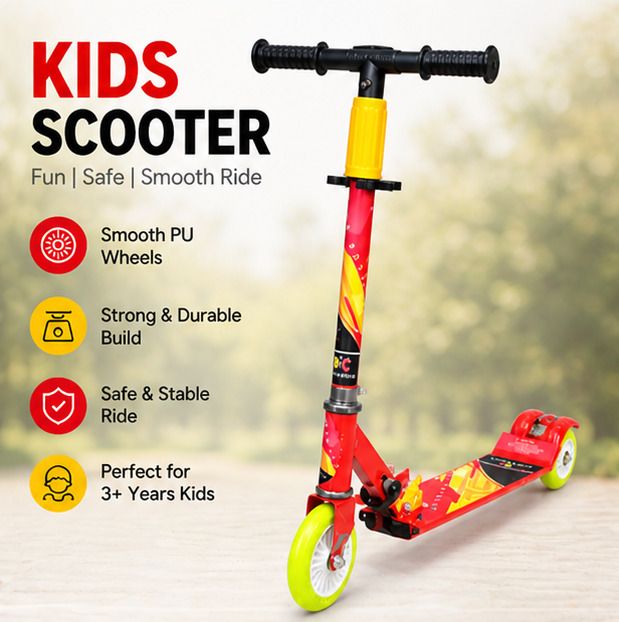 Kick Scooter | 3 Height Levels| Strong & Safe Scooter for Boys & Girls-image-11
